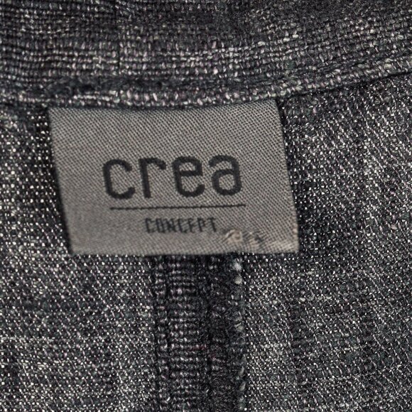 Crea Concept Drawstring Collar & Hem Linen Midi Sleeveless Black Dress - Picture 9 of 9